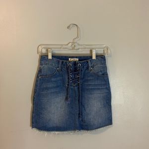 tillys sky and sparrow jean skirt womens, size 0